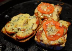 Chorizo and Stilton French breads